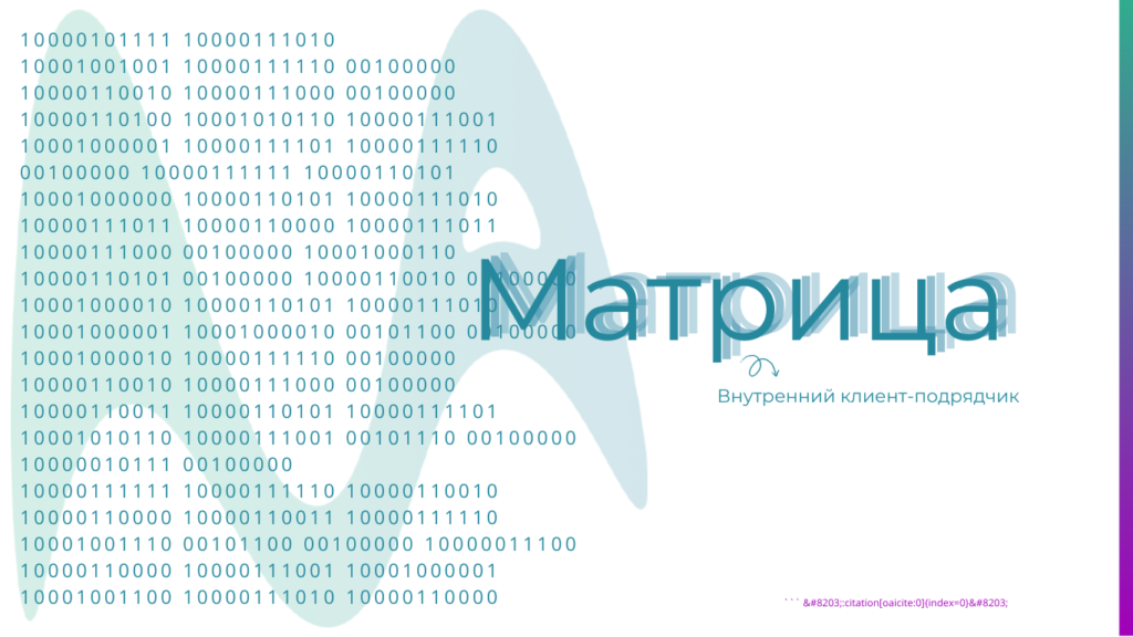 Матрица Внутренний клиент-подрядчик: Новый уровень взаимодействия в компании Матрица Внутренний клиент-подрядчик: Новый уровень взаимодействия в компании